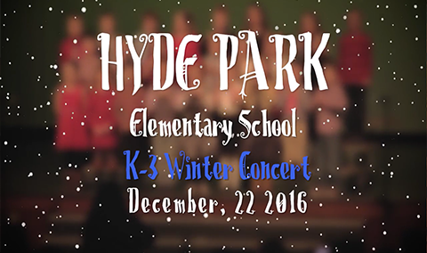 Hyde Park Elementary School K-3 Holiday Concert, 2016