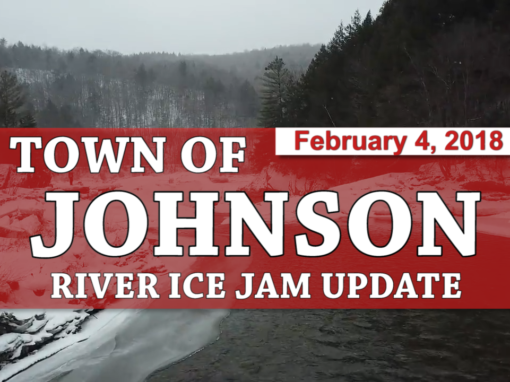 Town of Johnson, 2/4/18 – Lamoille & Gihon River Ice Jam Update 3