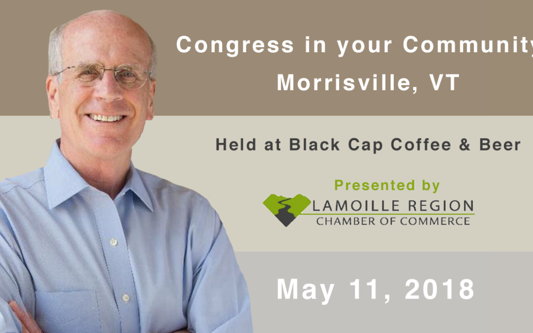 Congress in your community with Peter Welch, 5/11/18