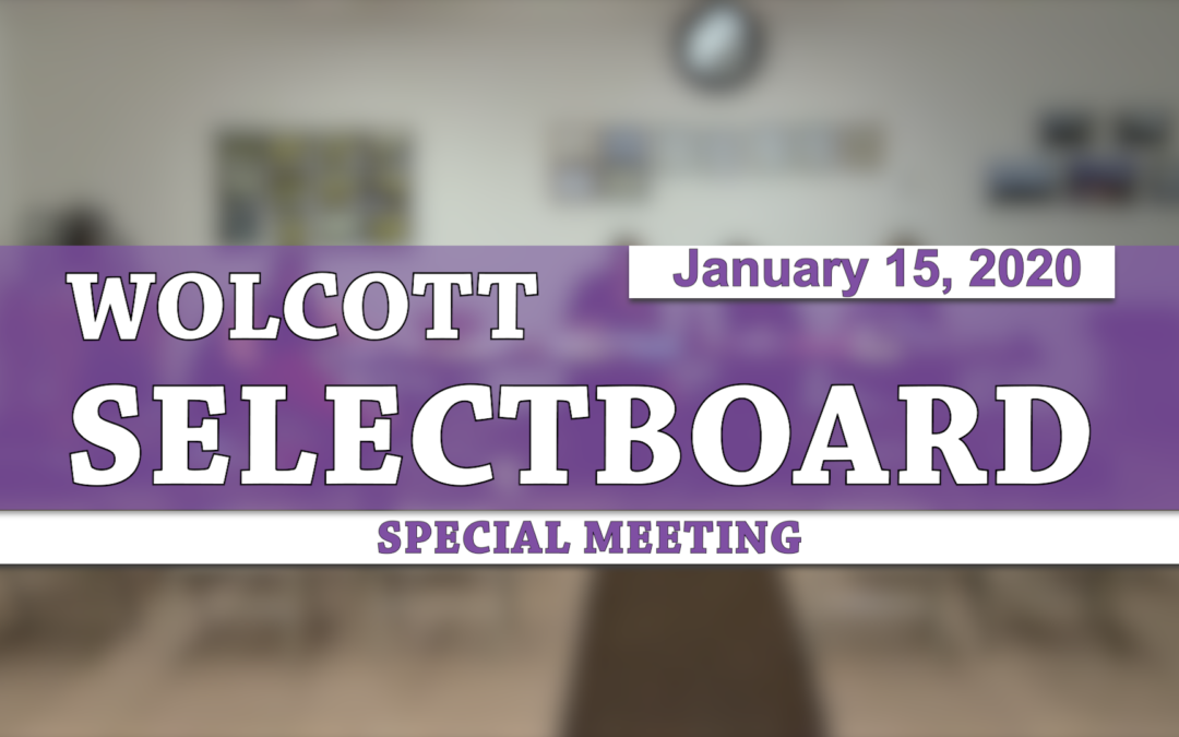 Wolcott Selectboard, 1/15/20