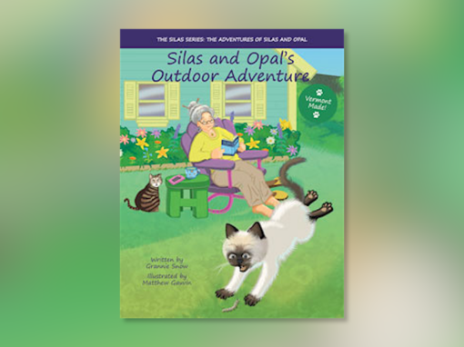 Grannie Snow reads “Silas and Opal’s Outdoor Adventure”