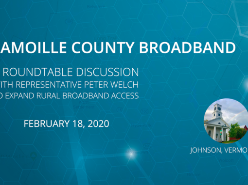 Lamoille County broadband roundtable discussion with Rep. Peter Welch