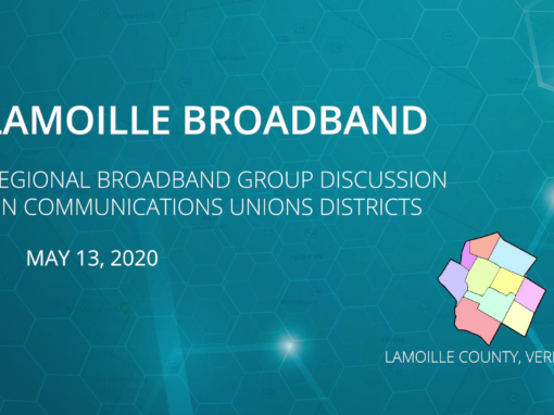 Regional Broadband Group discussion on Communications Union Districts 5/13/20