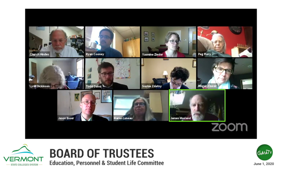 VSCS Board of Trustee Special Meeting, 6/1/20 (Education, Personnel & Student Life Committee)