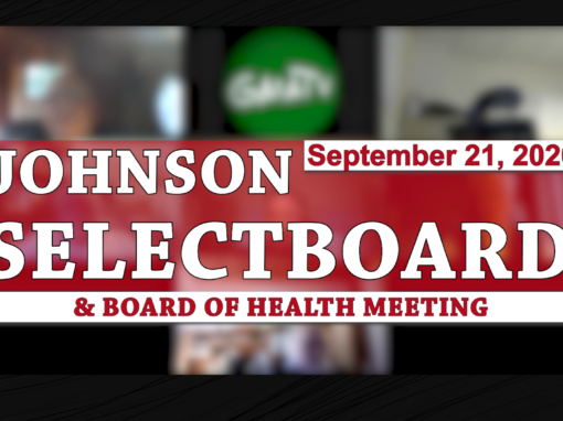 Johnson Selectboard, 9/21/20