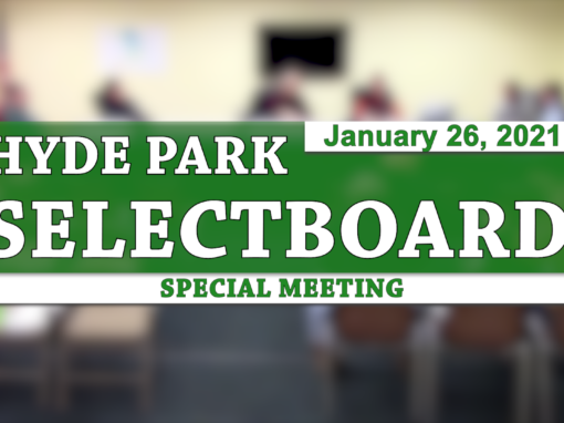 Hyde Park Special Selectboard 1/26/21